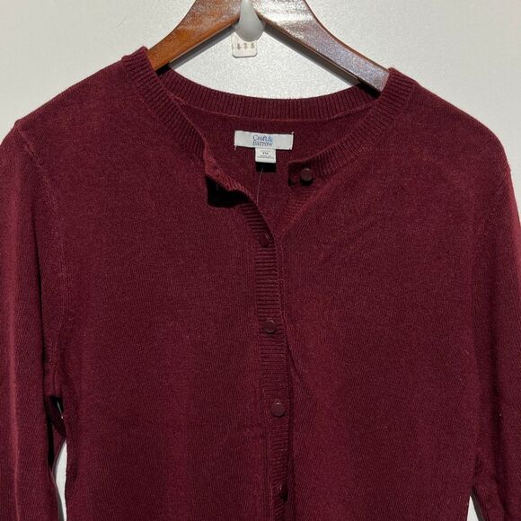 Women's Croft & Barrow® Cozy Cardigan Button Down Long Sleeve size Med. P NWT - Picture 3 of 12